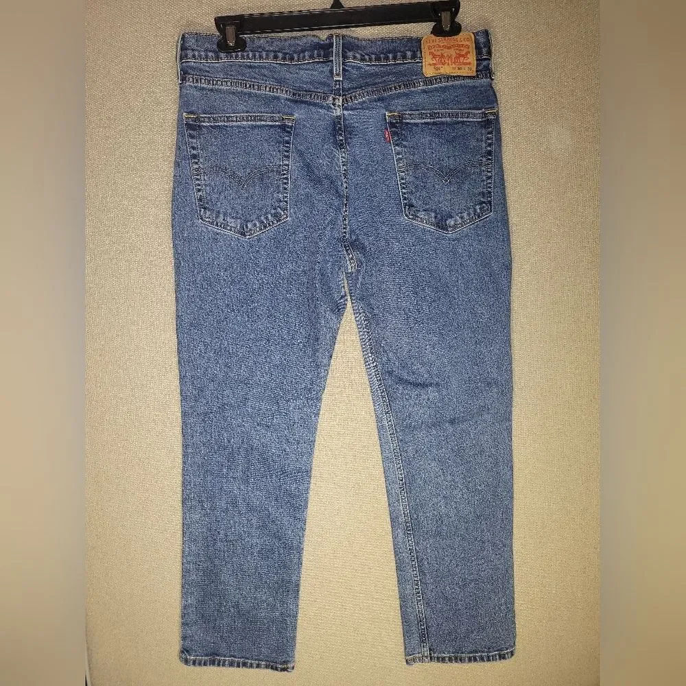 Levi's 514 Mens W36 L30 Straight Blue Denim Jeans